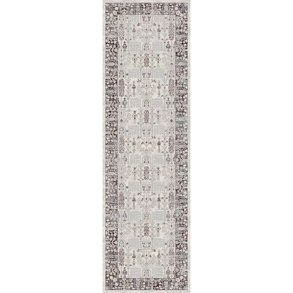 Dynamic Rugs 5225-109 Carson 2.3 Ft. X 7.7 Ft. Finished Runner Rug in Ivory/Black 